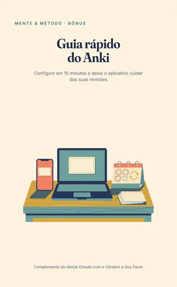 Capa do guia rápido do Anki em formato de celular